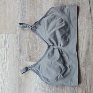 Motherhood Maternity nursing bra XL gray seamless clip down